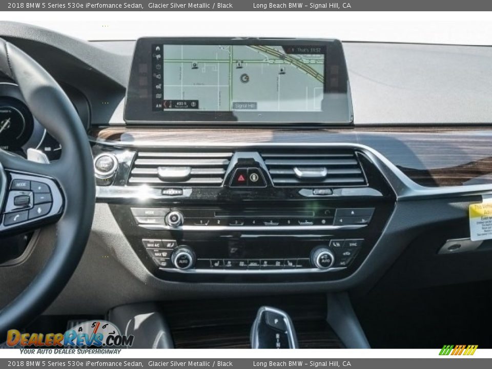 2018 BMW 5 Series 530e iPerfomance Sedan Glacier Silver Metallic / Black Photo #6
