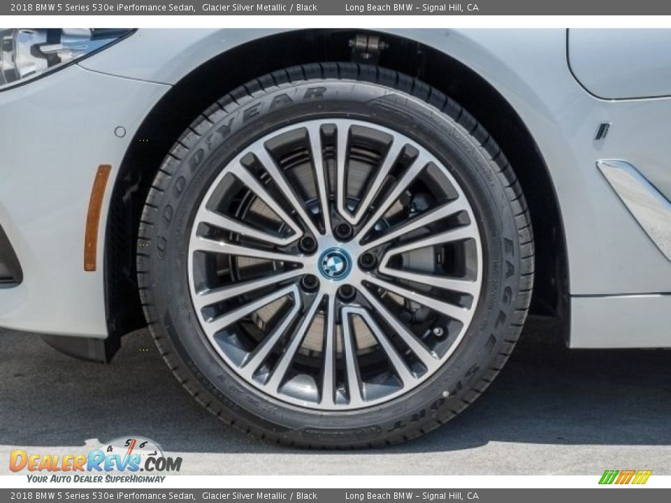 2018 BMW 5 Series 530e iPerfomance Sedan Glacier Silver Metallic / Black Photo #8