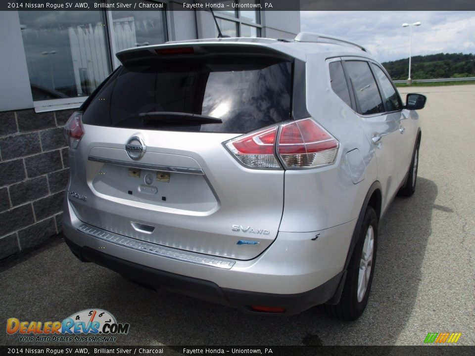 2014 Nissan Rogue SV AWD Brilliant Silver / Charcoal Photo #18