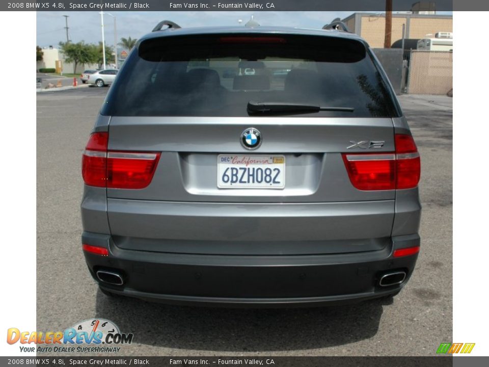 2008 BMW X5 4.8i Space Grey Metallic / Black Photo #4