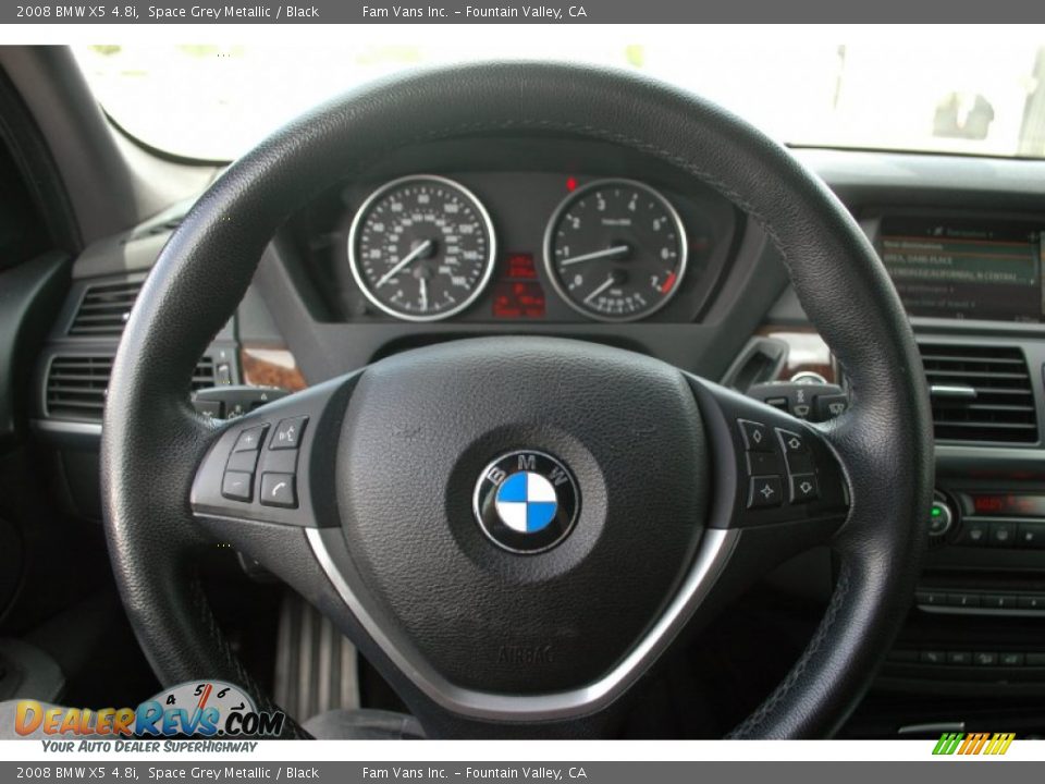 2008 BMW X5 4.8i Space Grey Metallic / Black Photo #30