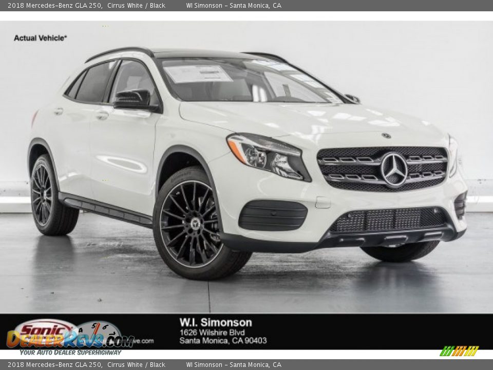 2018 Mercedes-Benz GLA 250 Cirrus White / Black Photo #1