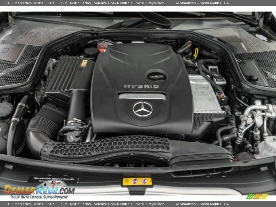 2017 Mercedes-Benz C 350e Plug-in Hybrid Sedan Selenite Grey Metallic / Crystal Grey/Black Photo #8