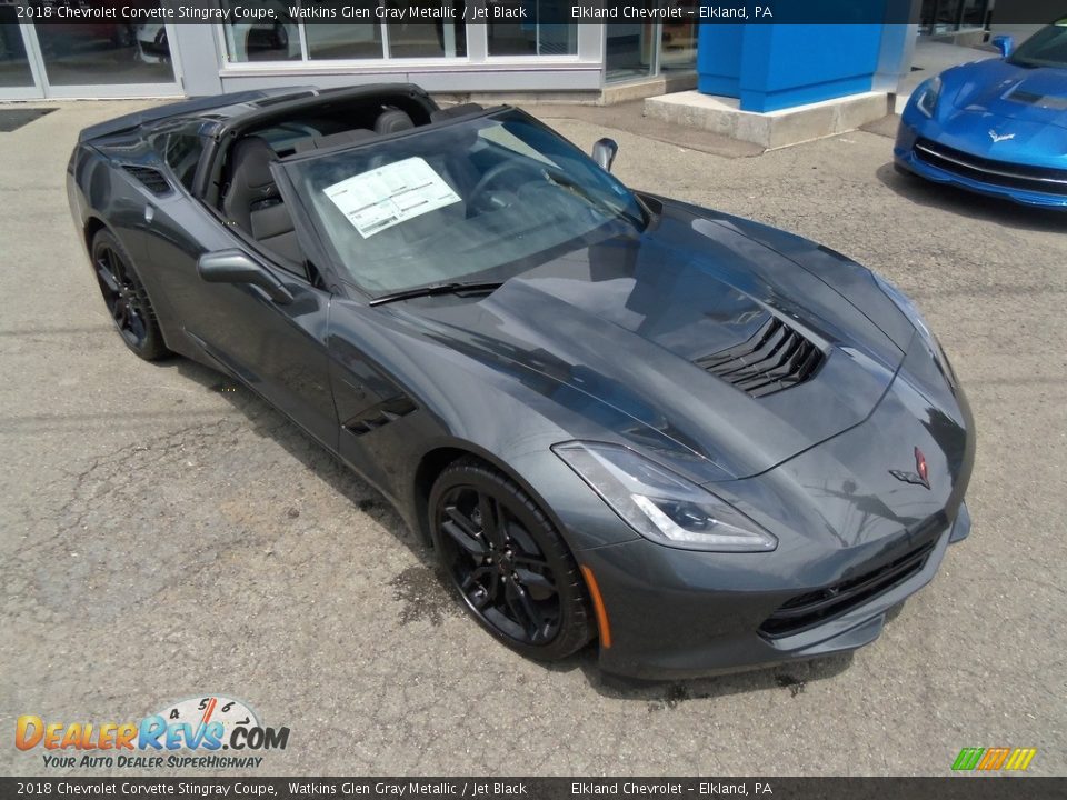 2018 Chevrolet Corvette Stingray Coupe Watkins Glen Gray Metallic / Jet Black Photo #1