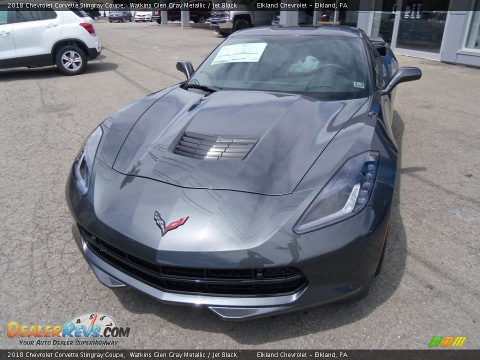 2018 Chevrolet Corvette Stingray Coupe Watkins Glen Gray Metallic / Jet Black Photo #2