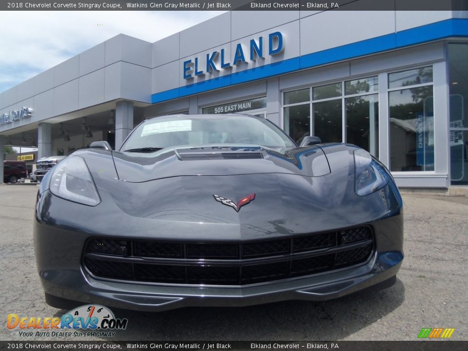 2018 Chevrolet Corvette Stingray Coupe Watkins Glen Gray Metallic / Jet Black Photo #3