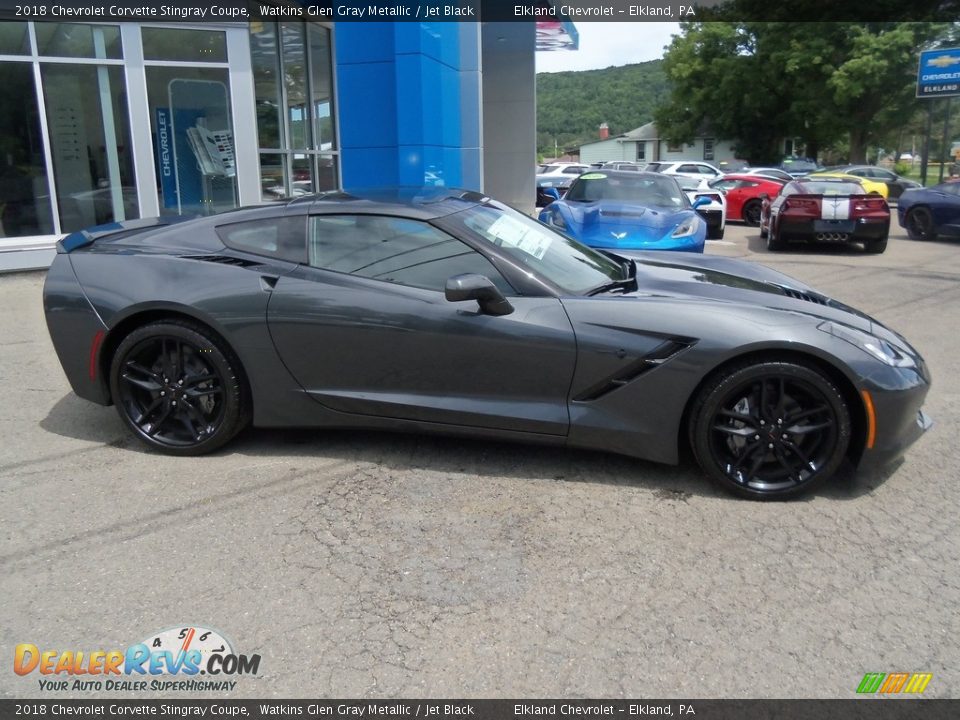 2018 Chevrolet Corvette Stingray Coupe Watkins Glen Gray Metallic / Jet Black Photo #6