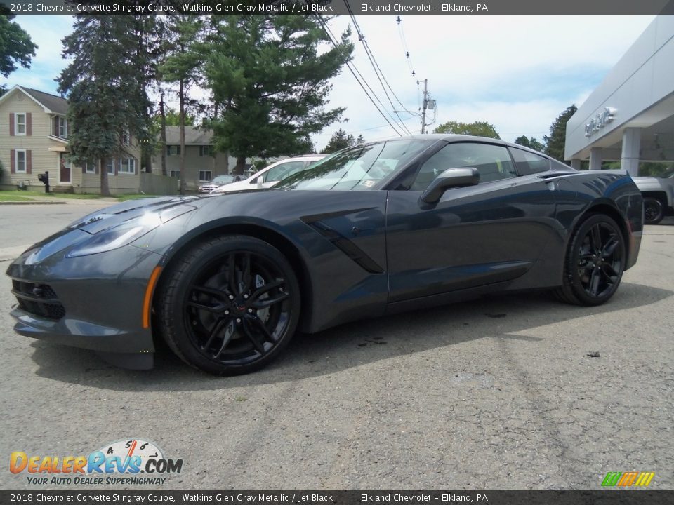 2018 Chevrolet Corvette Stingray Coupe Watkins Glen Gray Metallic / Jet Black Photo #13