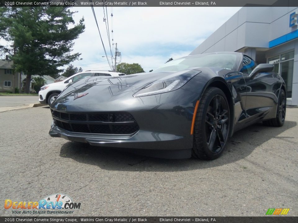 2018 Chevrolet Corvette Stingray Coupe Watkins Glen Gray Metallic / Jet Black Photo #14