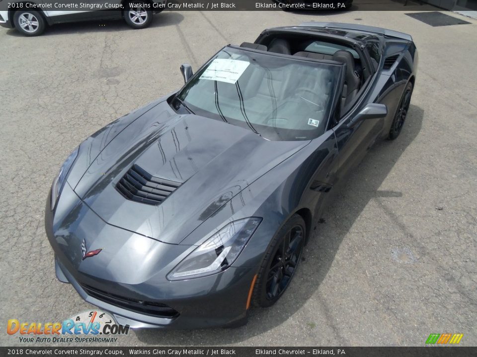 2018 Chevrolet Corvette Stingray Coupe Watkins Glen Gray Metallic / Jet Black Photo #22