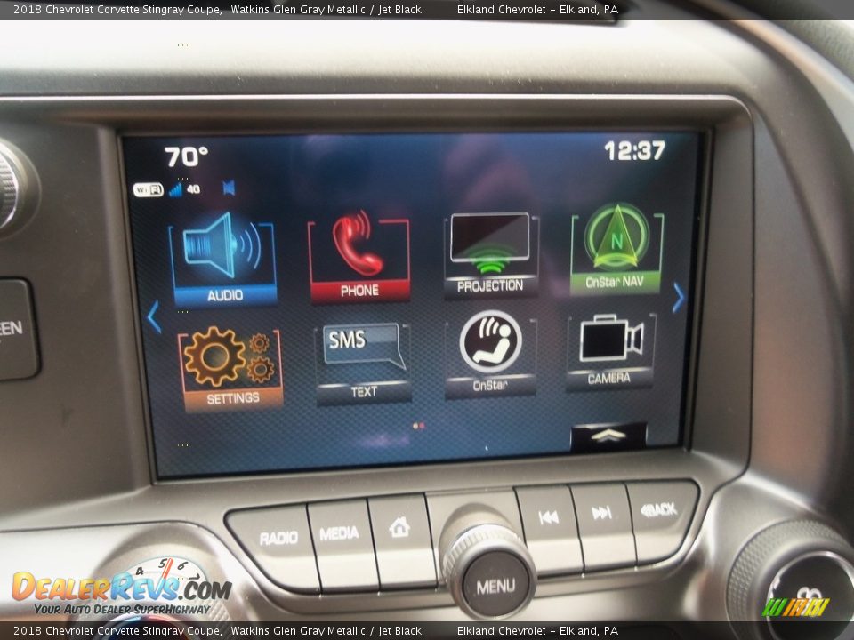 2018 Chevrolet Corvette Stingray Coupe Watkins Glen Gray Metallic / Jet Black Photo #28