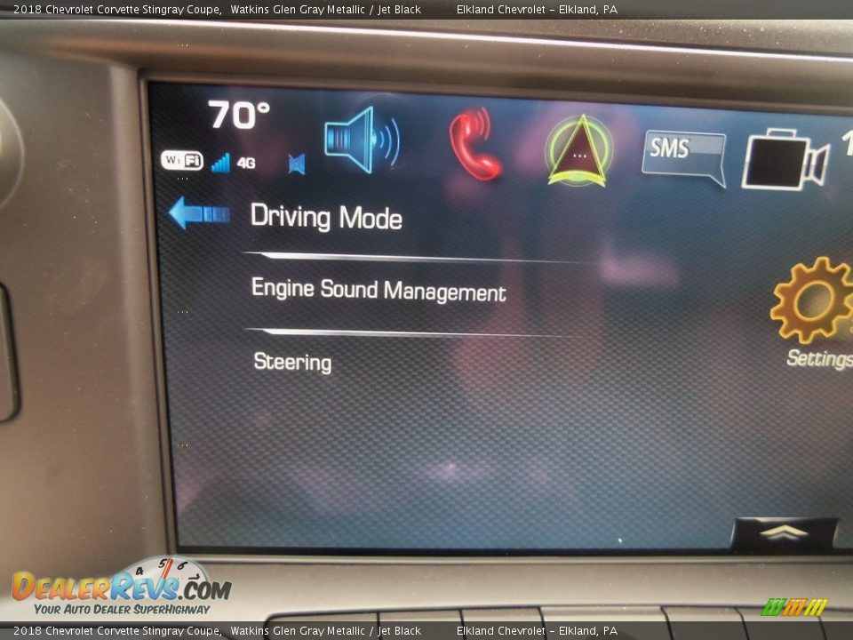 2018 Chevrolet Corvette Stingray Coupe Watkins Glen Gray Metallic / Jet Black Photo #33