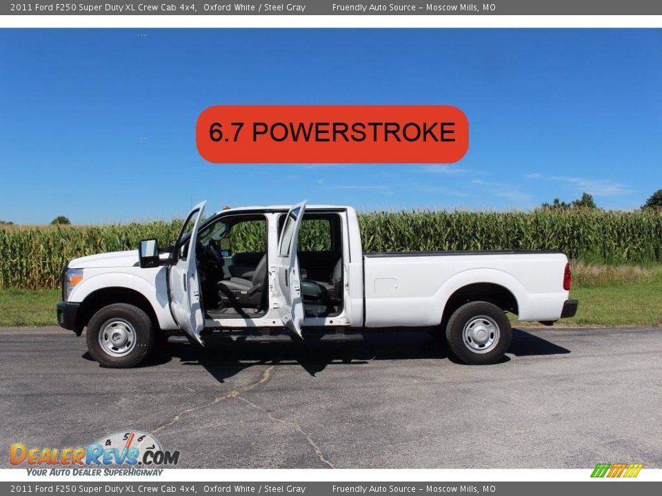 2011 Ford F250 Super Duty XL Crew Cab 4x4 Oxford White / Steel Gray Photo #1