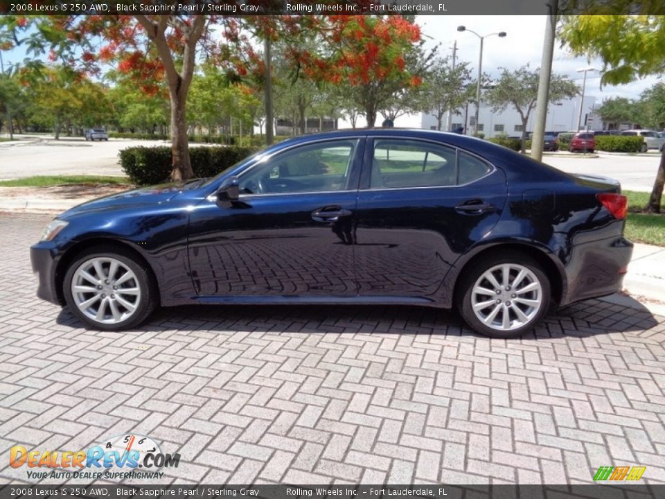 2008 Lexus IS 250 AWD Black Sapphire Pearl / Sterling Gray Photo #4