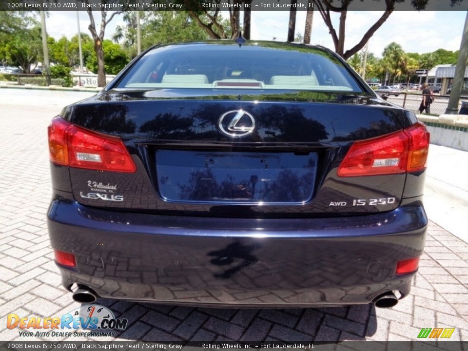 2008 Lexus IS 250 AWD Black Sapphire Pearl / Sterling Gray Photo #8