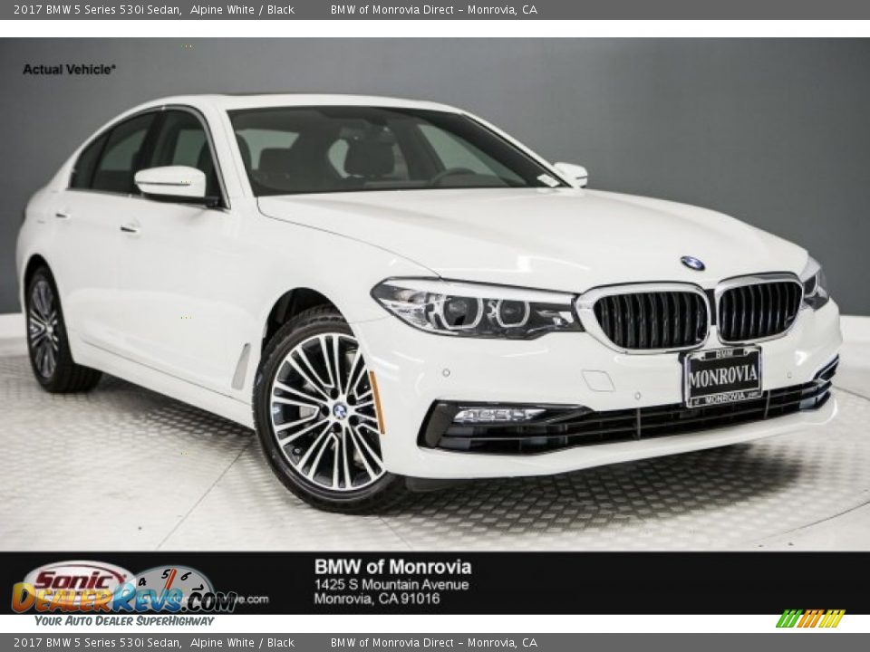 2017 BMW 5 Series 530i Sedan Alpine White / Black Photo #1