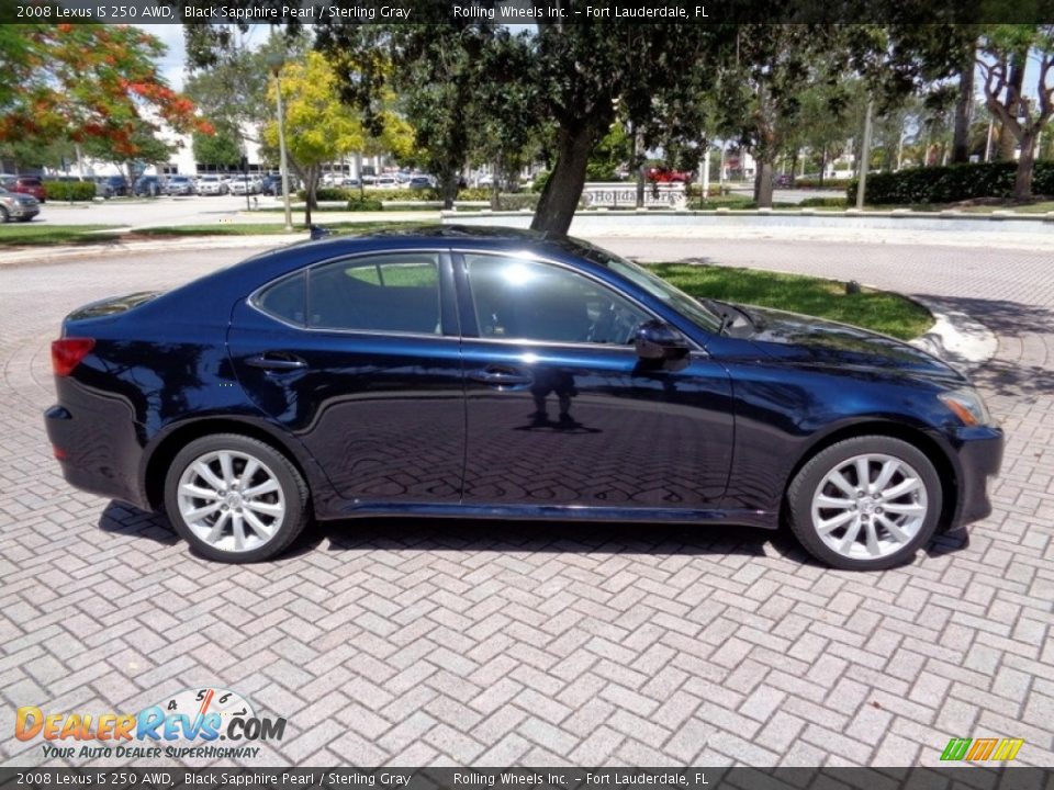 2008 Lexus IS 250 AWD Black Sapphire Pearl / Sterling Gray Photo #12