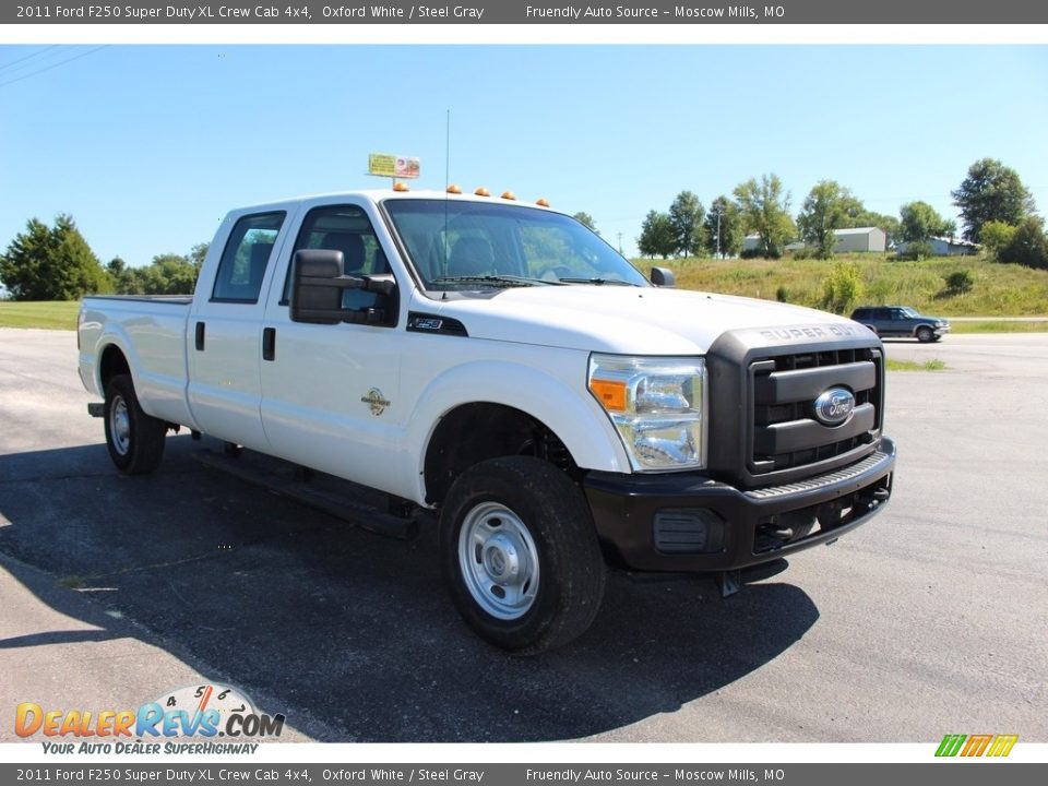 2011 Ford F250 Super Duty XL Crew Cab 4x4 Oxford White / Steel Gray Photo #14