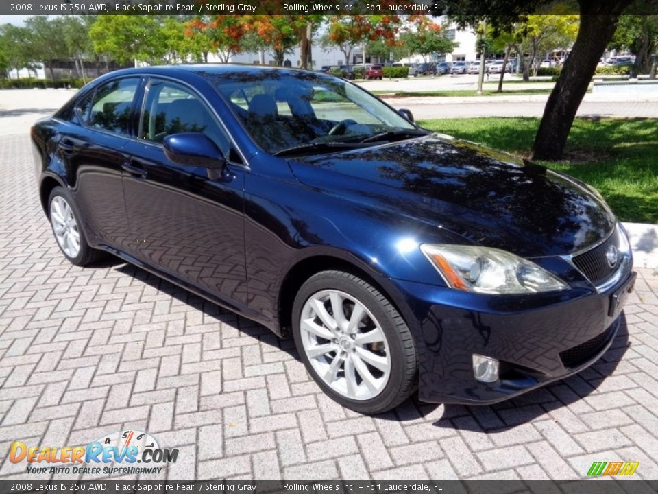 2008 Lexus IS 250 AWD Black Sapphire Pearl / Sterling Gray Photo #14