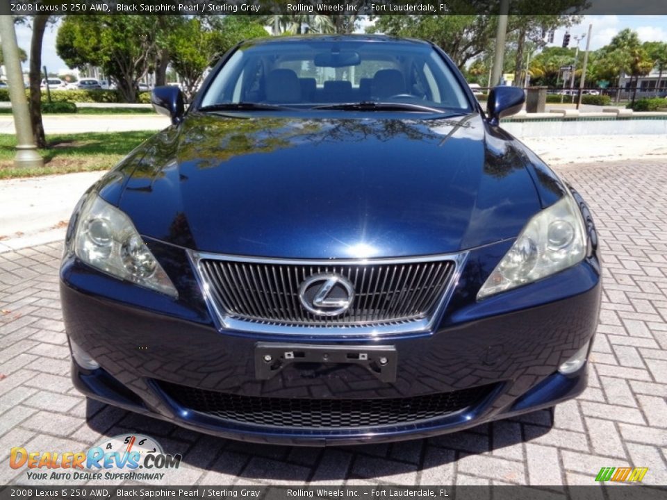 2008 Lexus IS 250 AWD Black Sapphire Pearl / Sterling Gray Photo #16
