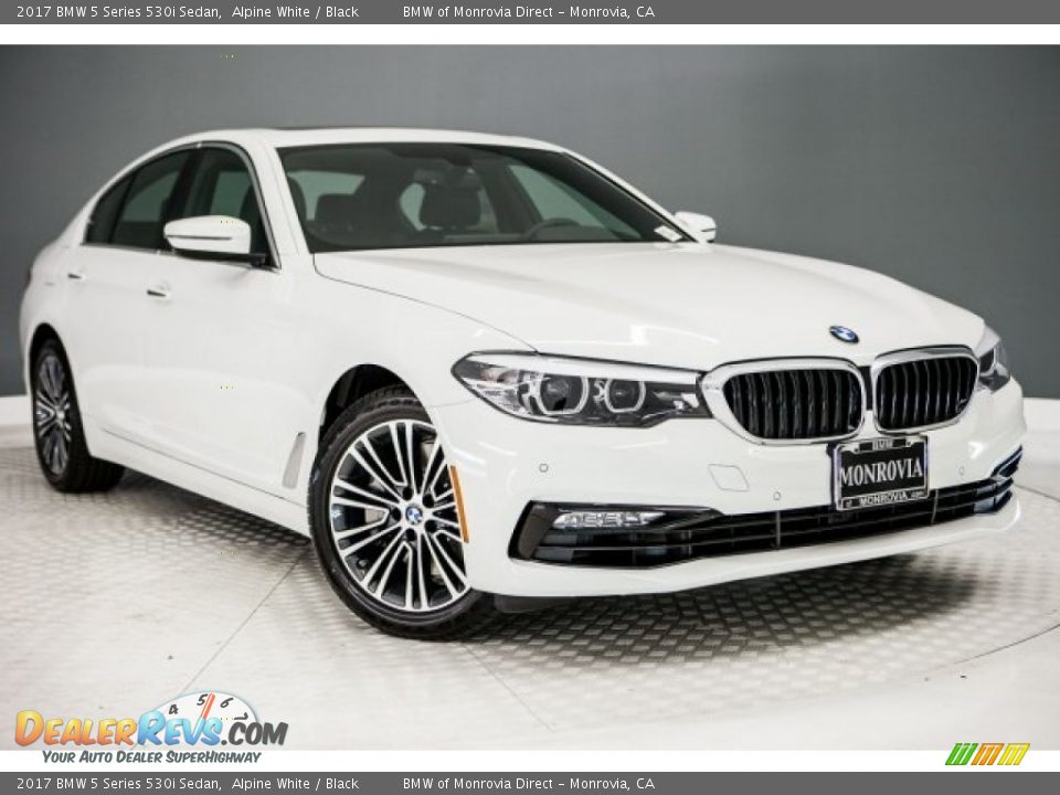 2017 BMW 5 Series 530i Sedan Alpine White / Black Photo #12