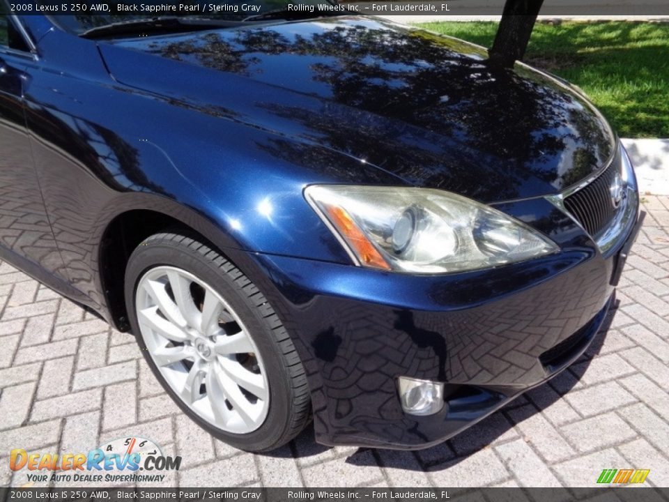 2008 Lexus IS 250 AWD Black Sapphire Pearl / Sterling Gray Photo #21