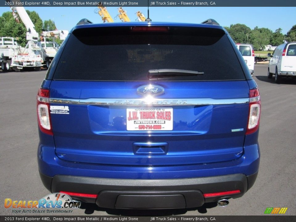 2013 Ford Explorer 4WD Deep Impact Blue Metallic / Medium Light Stone Photo #12