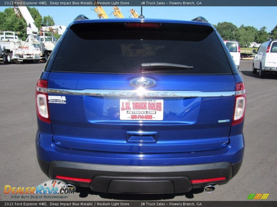 2013 Ford Explorer 4WD Deep Impact Blue Metallic / Medium Light Stone Photo #13