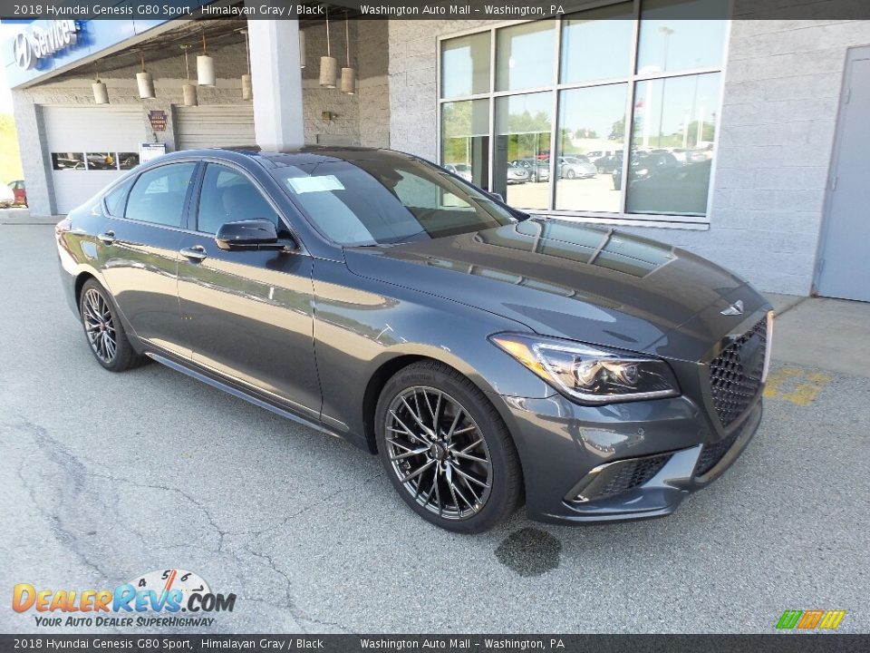 2018 Hyundai Genesis G80 Sport Himalayan Gray / Black Photo #1