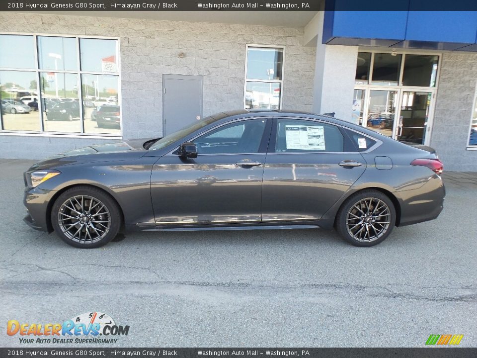 2018 Hyundai Genesis G80 Sport Himalayan Gray / Black Photo #8