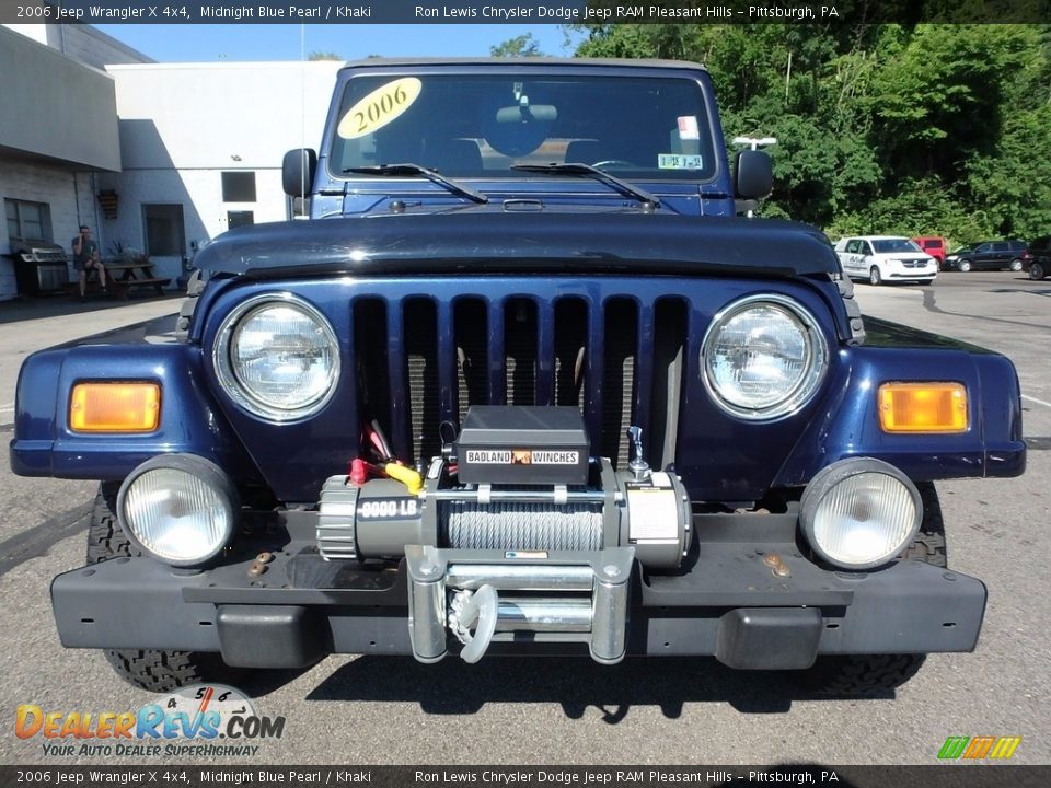 2006 Jeep Wrangler X 4x4 Midnight Blue Pearl / Khaki Photo #9