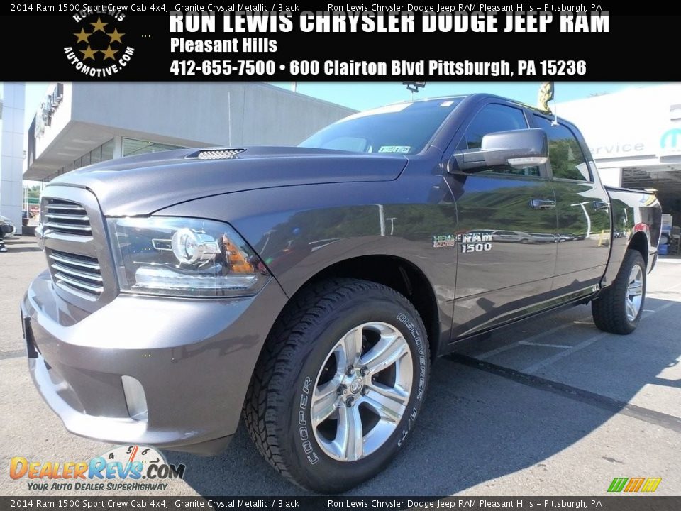 2014 Ram 1500 Sport Crew Cab 4x4 Granite Crystal Metallic / Black Photo #1