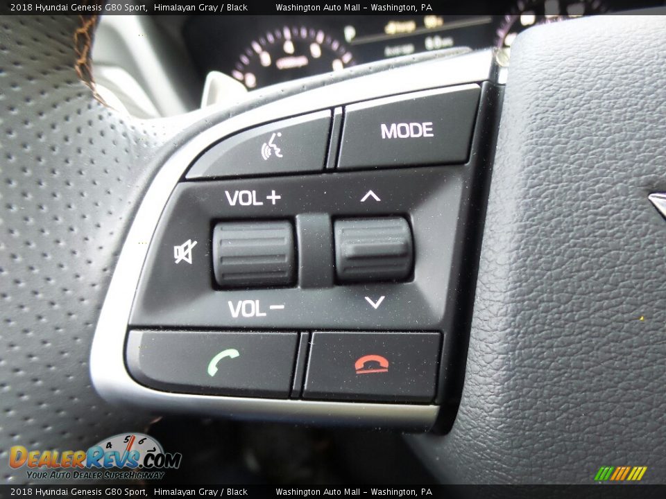 2018 Hyundai Genesis G80 Sport Himalayan Gray / Black Photo #22