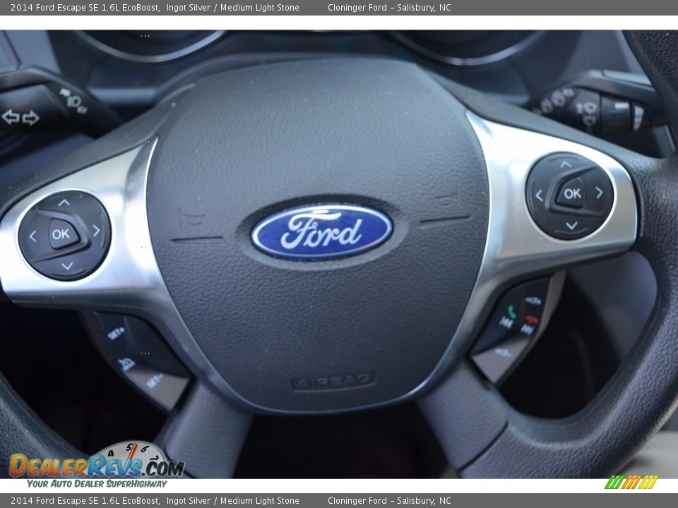 2014 Ford Escape SE 1.6L EcoBoost Ingot Silver / Medium Light Stone Photo #22