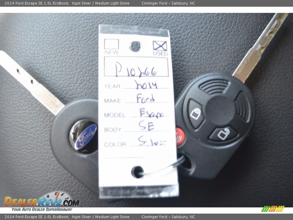 2014 Ford Escape SE 1.6L EcoBoost Ingot Silver / Medium Light Stone Photo #25