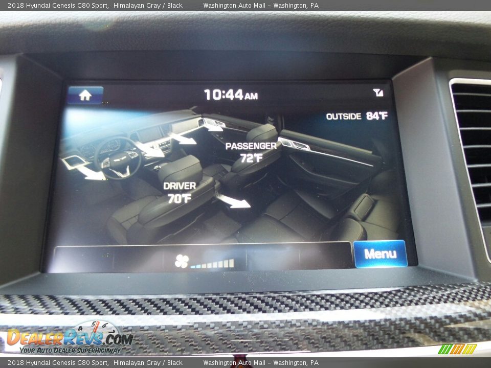 2018 Hyundai Genesis G80 Sport Himalayan Gray / Black Photo #29