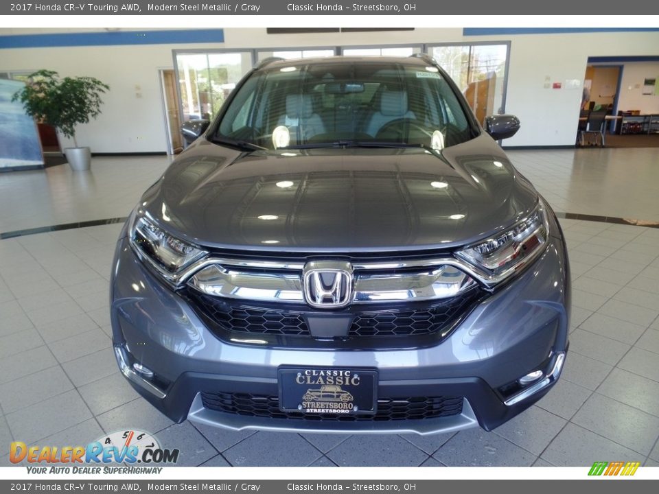 2017 Honda CR-V Touring AWD Modern Steel Metallic / Gray Photo #3