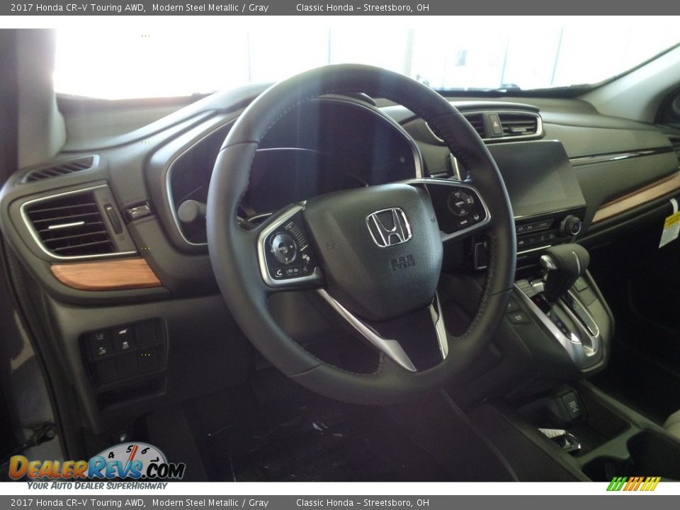 2017 Honda CR-V Touring AWD Modern Steel Metallic / Gray Photo #7
