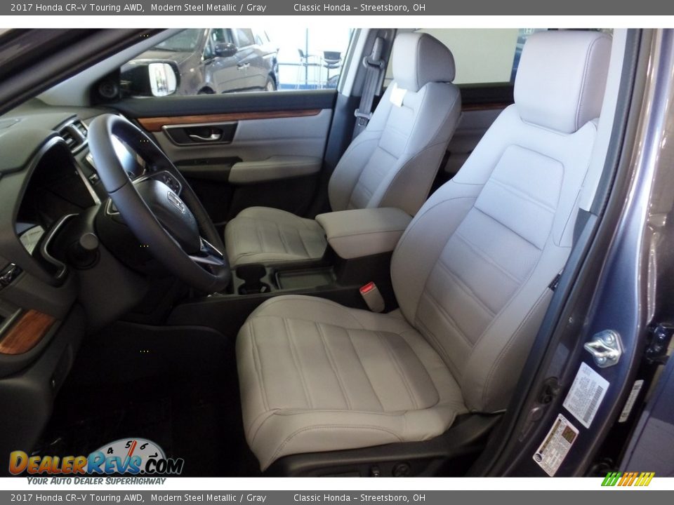 2017 Honda CR-V Touring AWD Modern Steel Metallic / Gray Photo #8