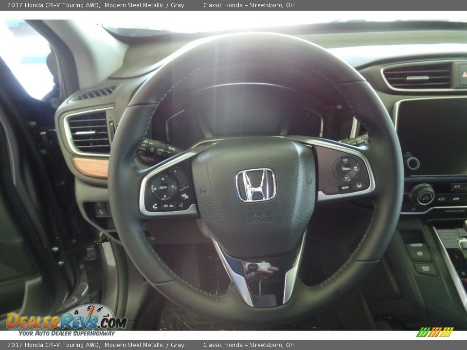 2017 Honda CR-V Touring AWD Modern Steel Metallic / Gray Photo #10
