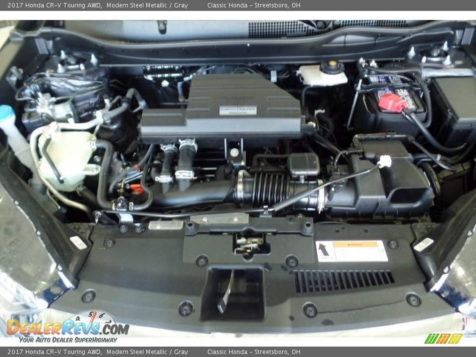 2017 Honda CR-V Touring AWD Modern Steel Metallic / Gray Photo #16