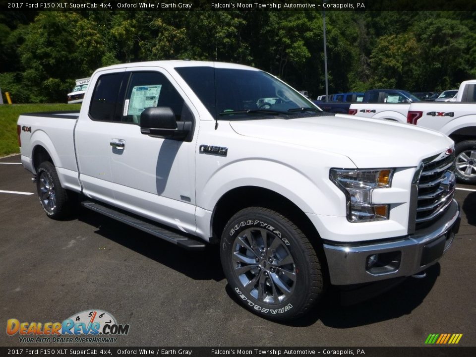 2017 Ford F150 XLT SuperCab 4x4 Oxford White / Earth Gray Photo #3