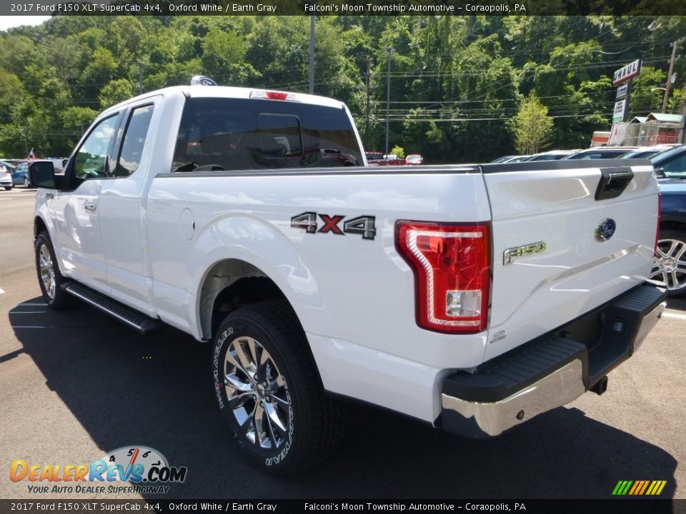 2017 Ford F150 XLT SuperCab 4x4 Oxford White / Earth Gray Photo #6