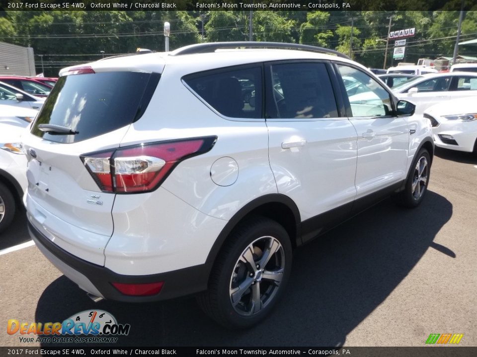 2017 Ford Escape SE 4WD Oxford White / Charcoal Black Photo #2