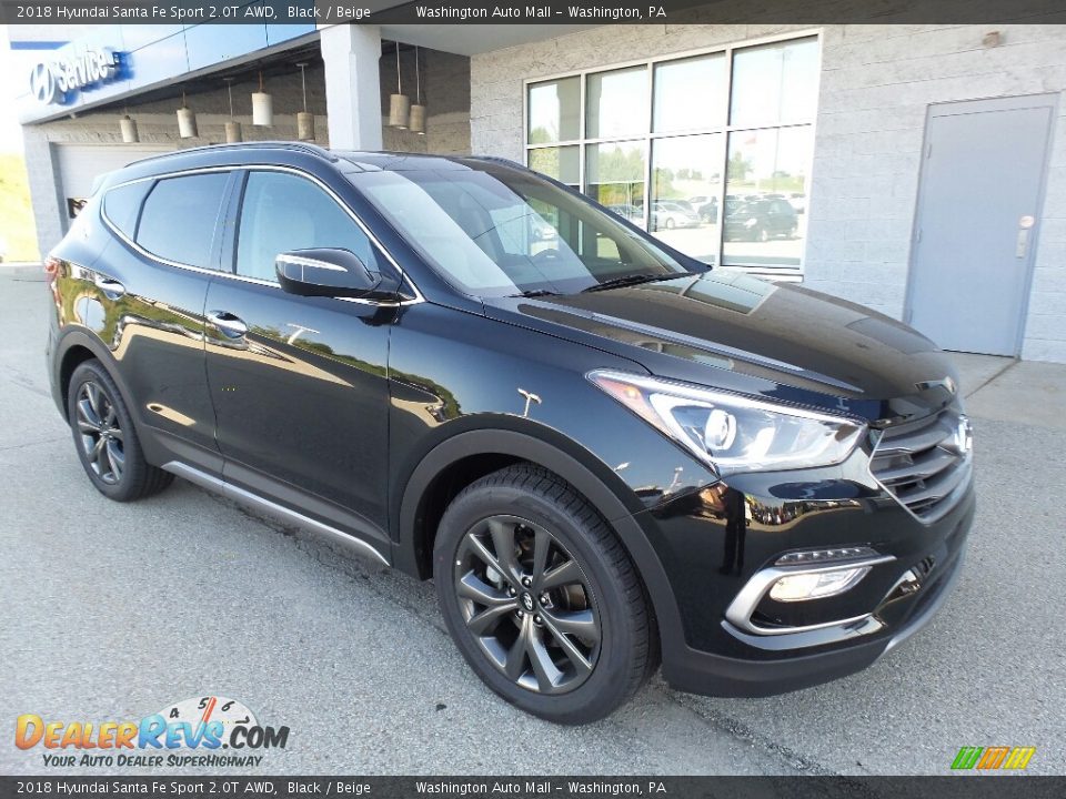 2018 Hyundai Santa Fe Sport 2.0T AWD Black / Beige Photo #1