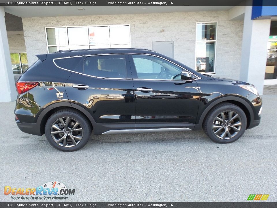 2018 Hyundai Santa Fe Sport 2.0T AWD Black / Beige Photo #2