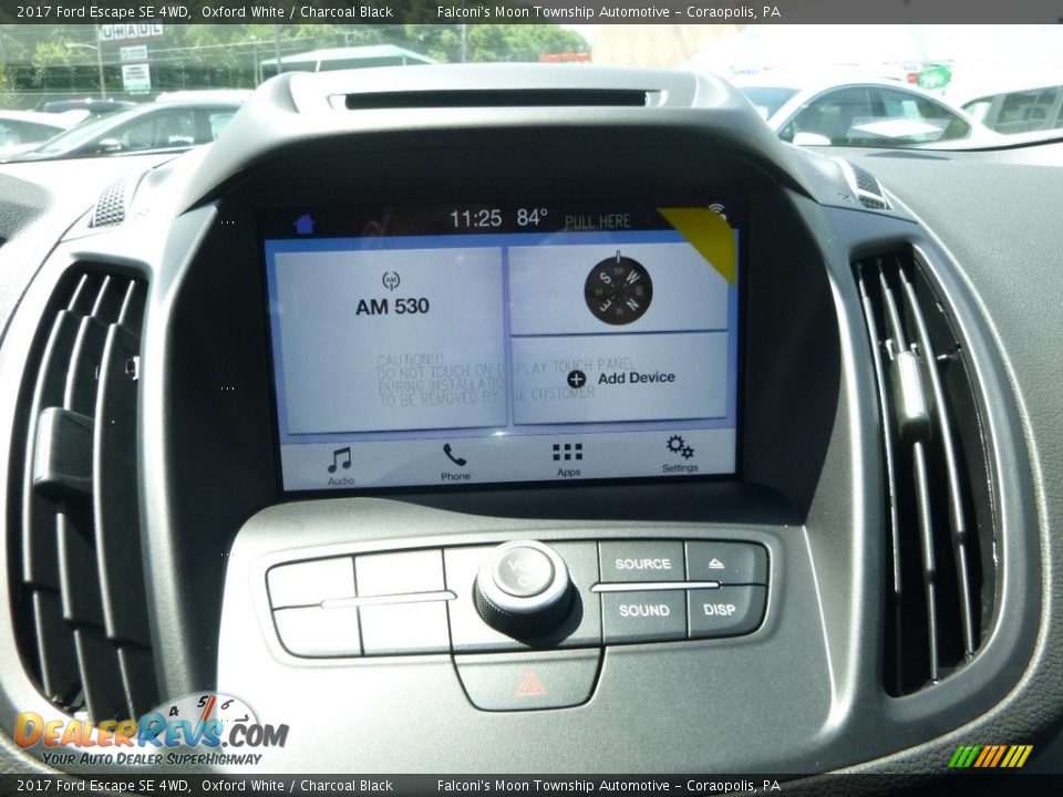 2017 Ford Escape SE 4WD Oxford White / Charcoal Black Photo #14