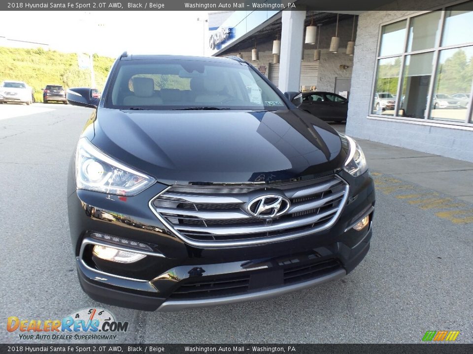 2018 Hyundai Santa Fe Sport 2.0T AWD Black / Beige Photo #4