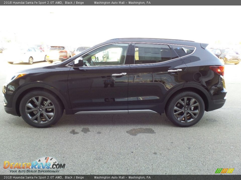 2018 Hyundai Santa Fe Sport 2.0T AWD Black / Beige Photo #6
