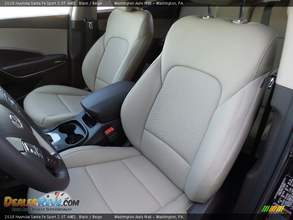 2018 Hyundai Santa Fe Sport 2.0T AWD Black / Beige Photo #10